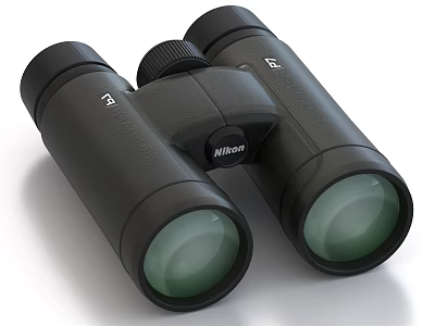 Nikon Portable Binoculars With Black Design Green Lenses For High Definition Outdoor Daily Life Use 3d model
