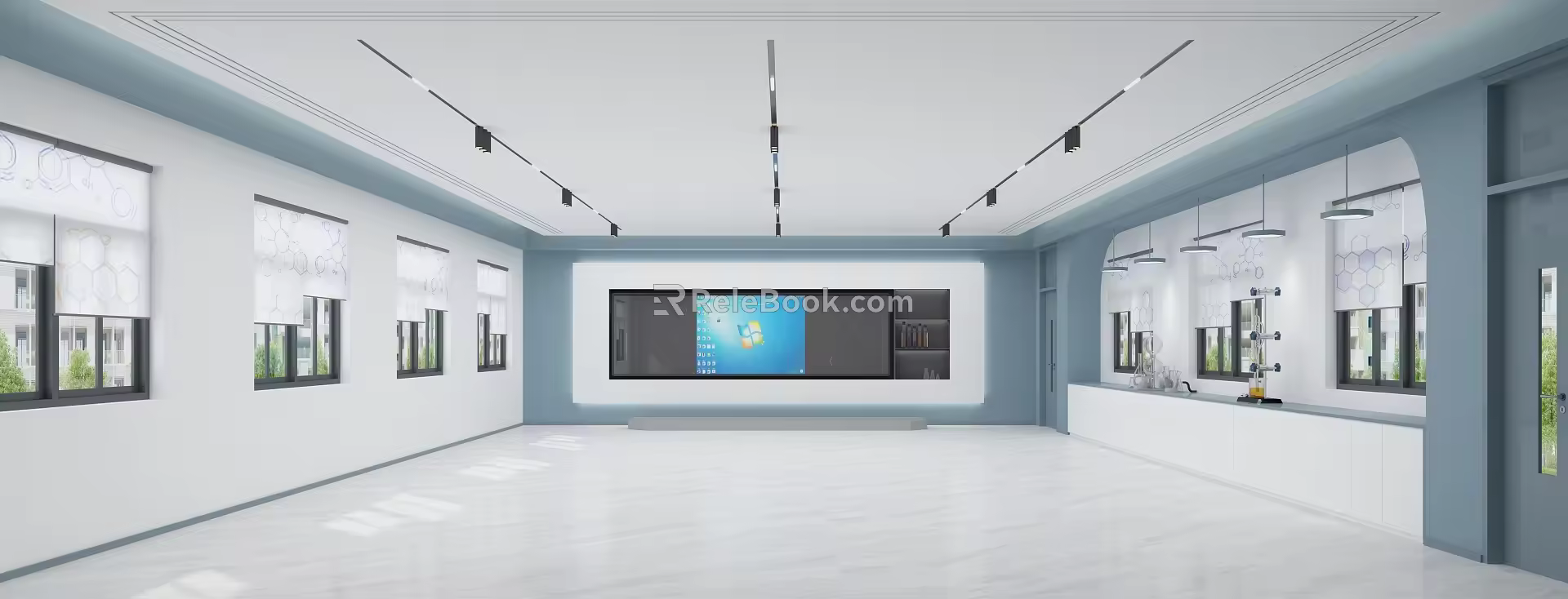 modern classroom 3d model