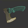 Sturdy Axe Weapon With Wooden Handle And Sharp Metal Head Design
