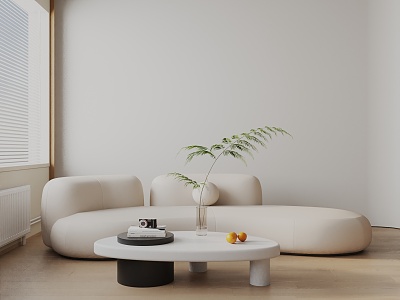 Modern three-seat sofa 3d model