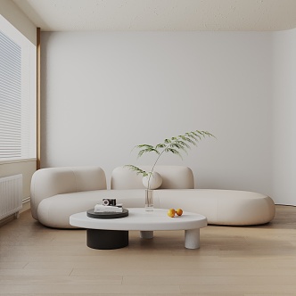 Modern three-seat sofa 3d model