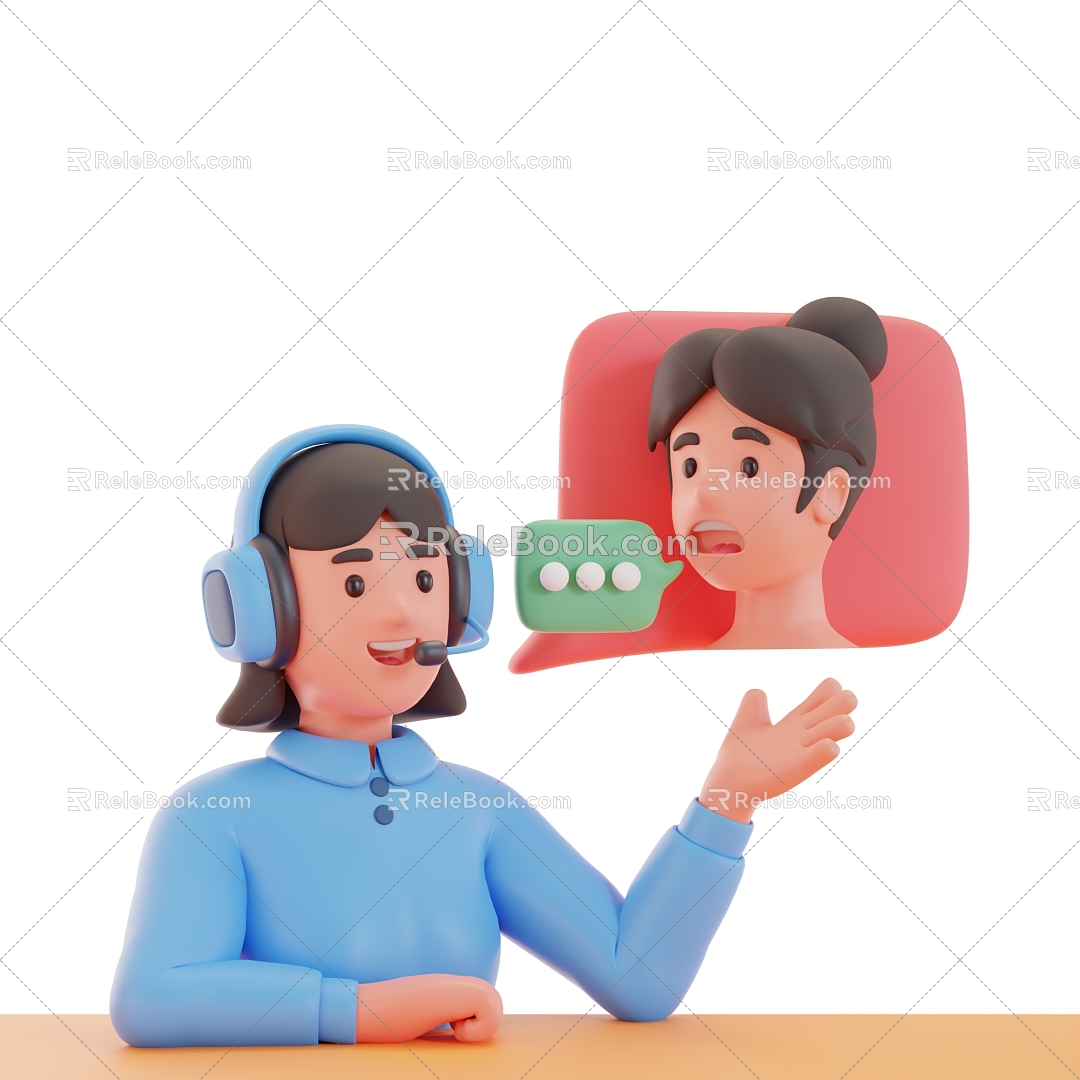 Cartoon Scene Cartoon Dialogue Scene Cartoon Characters 3d model