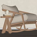 Log Wind Rocking Chair 3d model