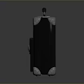 Black Suitcase With Silver Metal Corners Black Straps Small Pocket Metal Buckle And Black Handle