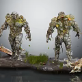 Modern Game Character Stone Element Stone Man 3d model