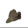 Detailed Natural Rocky Outcrop With Rugged Surface And Green Vegetation Growth