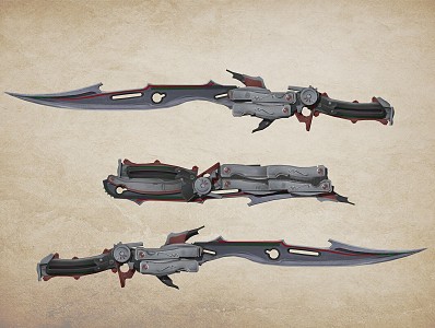 sword weapon cold weapon 3d model