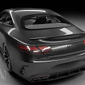 Modified Luxury Coupe Car With White Stripe And Brabus Elements
