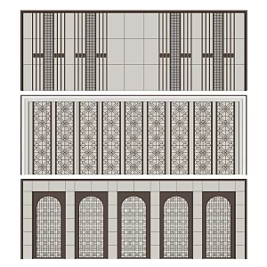 Modern background wall 3d model
