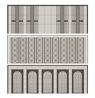 Modern background wall 3d model