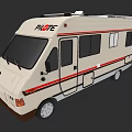 PILOTE Motorhome With White Exterior Red Stripes Windows And Roof Equipment