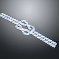 White And Grey Striped Rope With Secure Knot As Household Essential Item