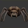 Realistic 3D Rendered Spider With Brown Copper Body And Long Legs