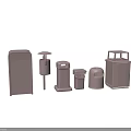 Public Facilities Different Types of Waste Bins with Various Designs for Public Areas