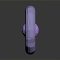 Purple Round Lollipop With Shiny Surface Wooden Stick And Reflective Base