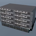 Efficient High Performance Server Rack With Stacked Computing Units For Data Storage 3d model