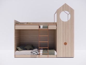 Modern Bed-and-out Children Bed-and-out 3d model