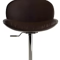 Modern Black and White Leather Bar Stools with Chrome Metal Frame and Circular Footrest