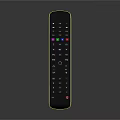 Black Remote Control With Colorful Buttons For Home Entertainment Use 3d model