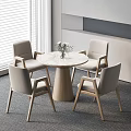 Modern leisure table and chair combination negotiation table and chair combination 3d model