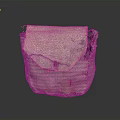 Vintage Handmade Striped Cloth Bag With Worn Texture For Traditional Household Use