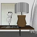 Modern Table Lamp Fabric 3d model