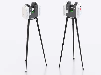 Industrial Equipment Dual Units with Tripod Stands for Precision Industrial Measurement Applications 3d model
