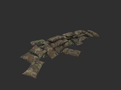 Camouflage Weapon Sandbags For Military Training And Defense Purposes 3d model