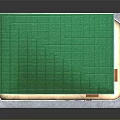 Two Story Building Model Featuring Green Roof White Walls Arched Windows Balcony And Green Doors