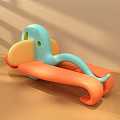 Colorful Octopus Shaped Children's Play Equipment With Turquoise Orange Yellow Details