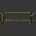 Rustic Wooden Furniture Frame With Crossed Supports And Rectangular Structure