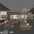 Sales office Modern reception area 3d model