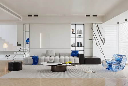 modern living room 3d model