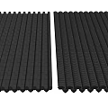 Black Long Strip Architectural Components With Two Different Textures Neatly Arranged 3d model