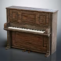 Vintage Wooden Piano Musical Instrument With Classic Design And Intricate Craftsmanship Details
