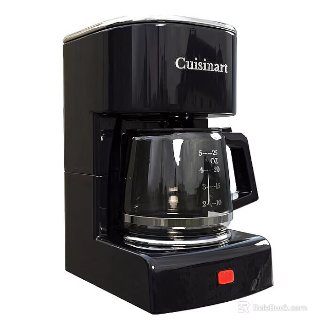 Cuisinart Black Coffee Maker With Glass Carafe As Stylish Essential Kitchen Appliance 3d model 
