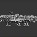 Intricate Starship Model Showcasing Cosmic Exploration And Space Adventure Design Details