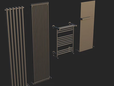 Various Modern Radiator Styles With Vertical Columns Towel Rail And Sleek Designs 3d model