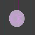 Modern Circular Wall Hanging Design With Concentric Circles On Gray Background 3d model