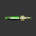 Futuristic Vibrant Weapon With Green Yellow Blue Clover Design And Detailed Accents