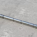 Industrial Silver Metal Cylinder Featuring Circular Grooves And Smooth Surface Finish