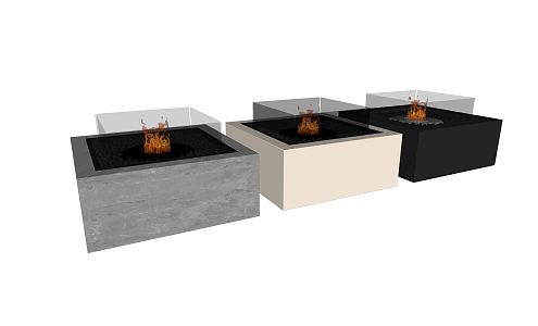 modern stove fireplace 3d model