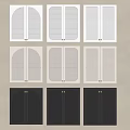 Various White And Black Shutter Designs With Different Shapes For Home Decor