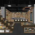 modern library 3d model