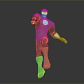 Green Lantern Action Figure In Green Black Costume With Mask And Dynamic Pose