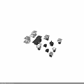 Durable Industrial Hardware Components Set With Casters Leveling Feet And Brackets