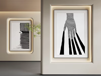 Hanging Painting Decorative Painting 3d model