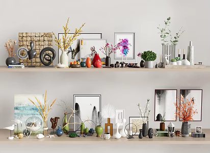 Furnishings combination Decorative ornaments combination 3d model