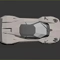 Unique Angular Concept Sports Car With Transparent Roof And Rear Spoiler