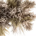 Natural Dried Pine Needles And Ferns Floral Vase Arrangement With Earthy Tones